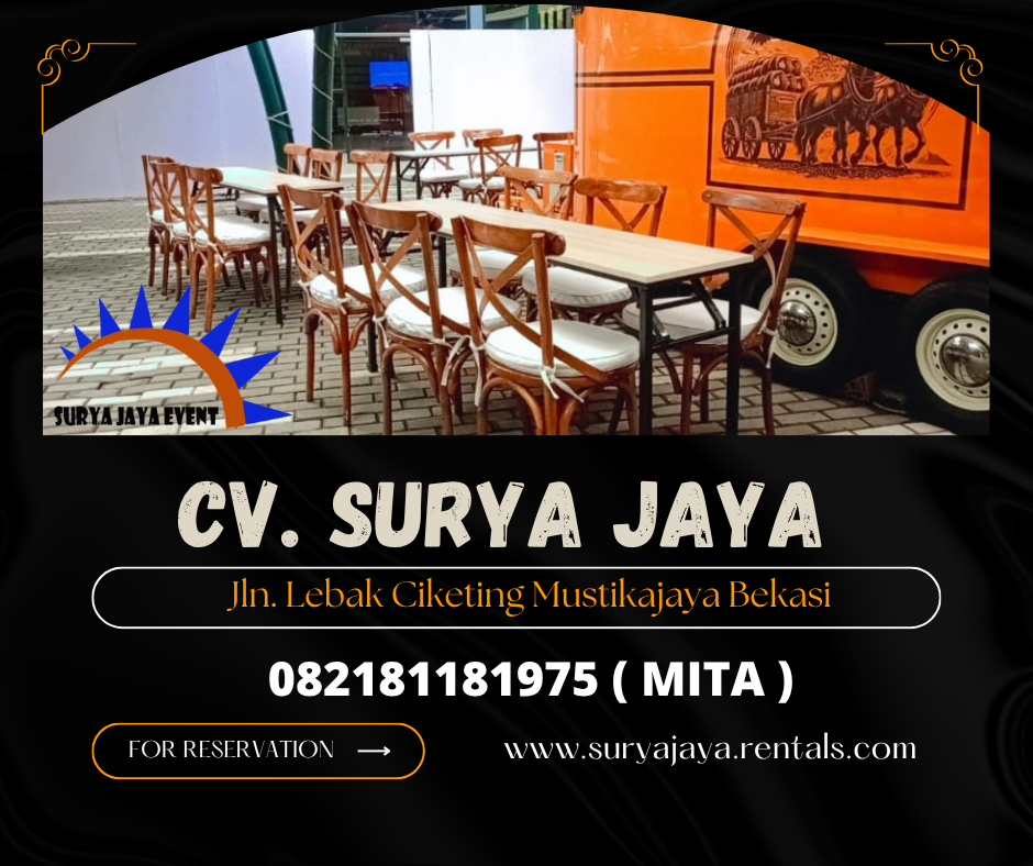 DISEWAKAN KURSI KAYU CROSSBACK UNIK SIAP KIRIM AREA JAKARTA