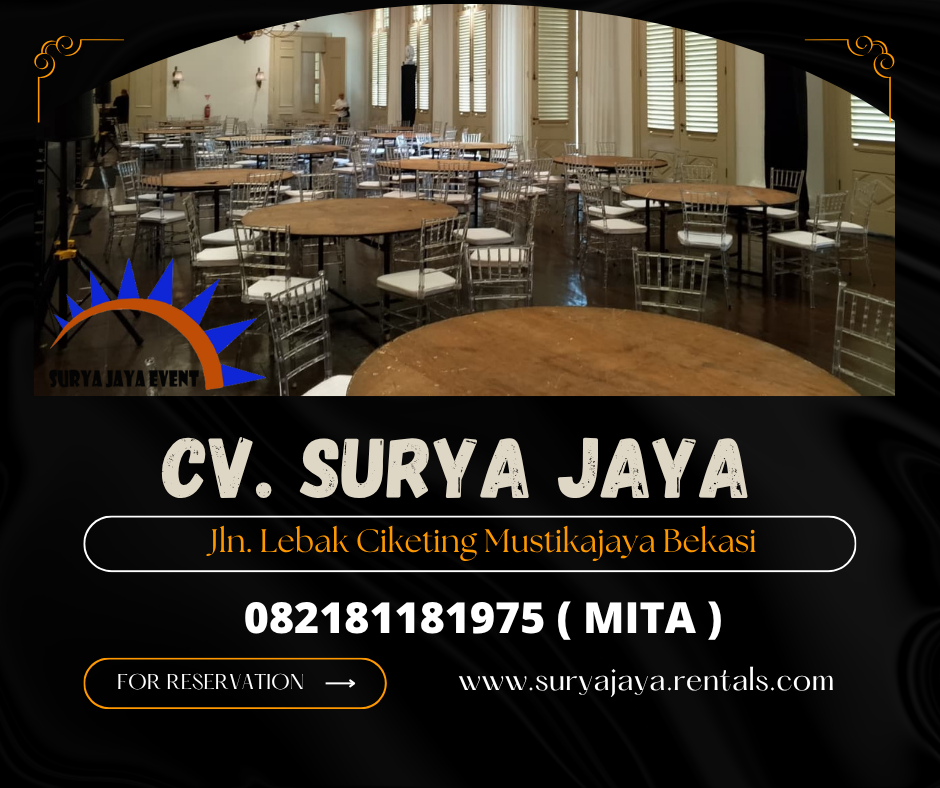 Rental Kursi VIP Tiffany Event Kemenhan Jakarta