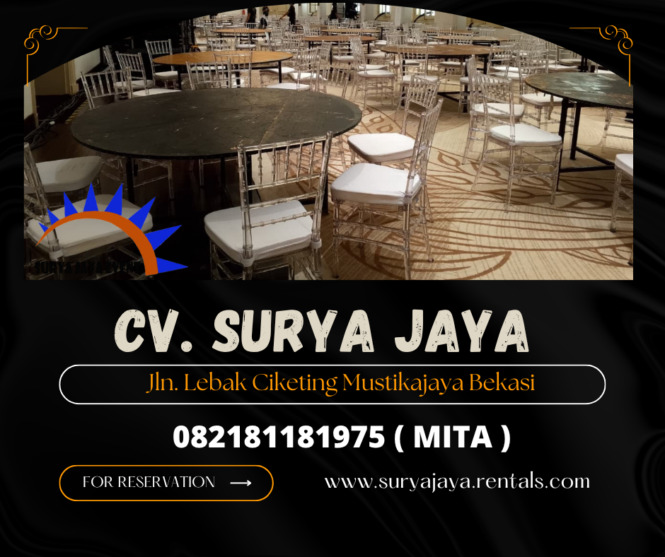 Rental Kursi VIP Tiffany Event Kemenhan Jakarta