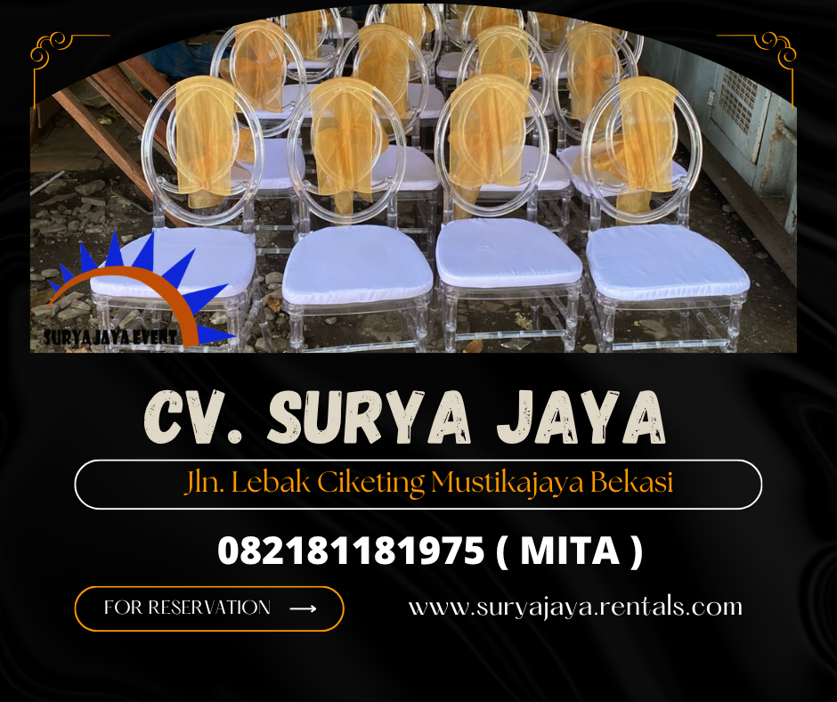 Sewa kursi Olivia Acrylic Bening Ciledug Jakarta