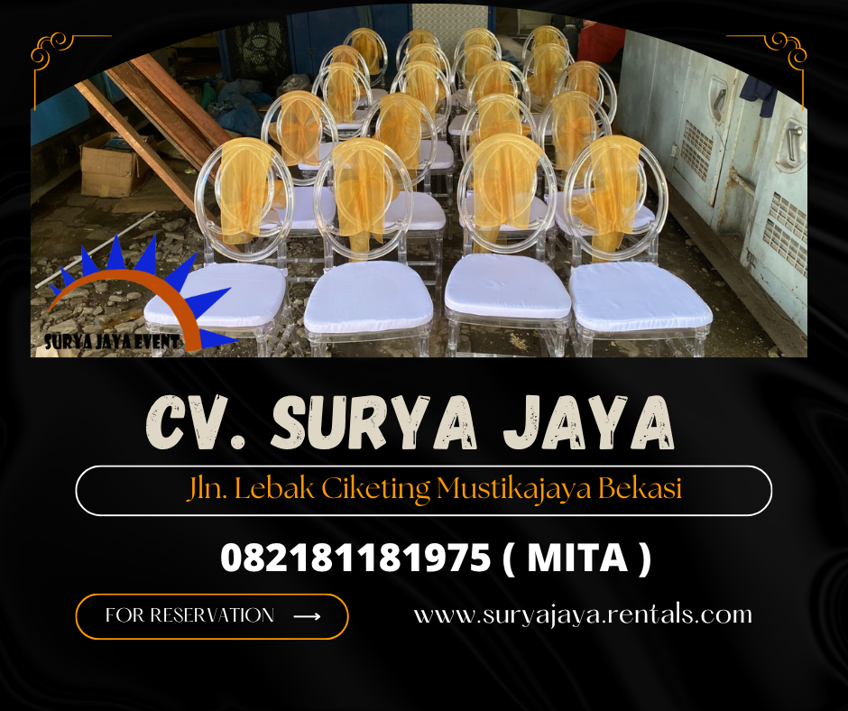 Sewa kursi Olivia Acrylic Bening Ciledug Jakarta