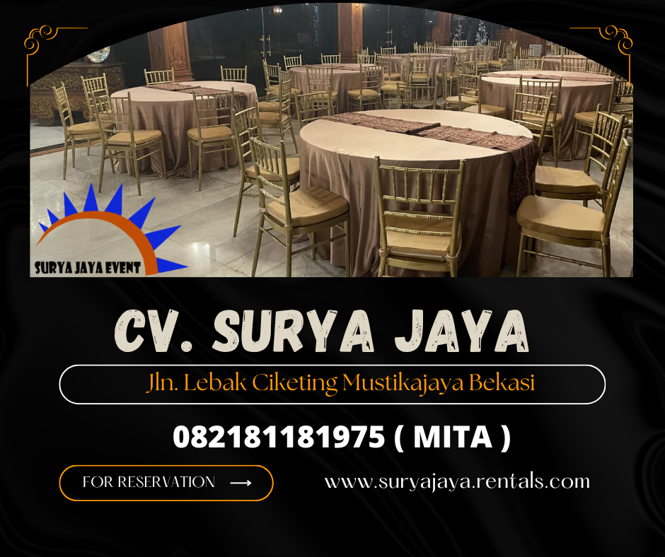 GUDANG SEWA KURSI TIFFANY GOLD AREA JAKARTA