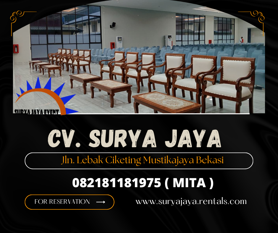 RENTAL KURSI VIP KAYU PRABOWO HARGA MURAH DI JAKARTA