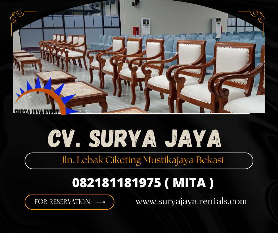 RENTAL KURSI VIP KAYU PRABOWO HARGA MURAH DI JAKARTA