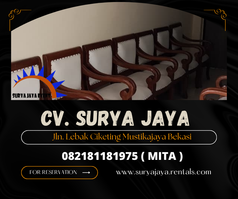 Rental Kursi Vip kayu type Jokowi Area Bogor Tangerang