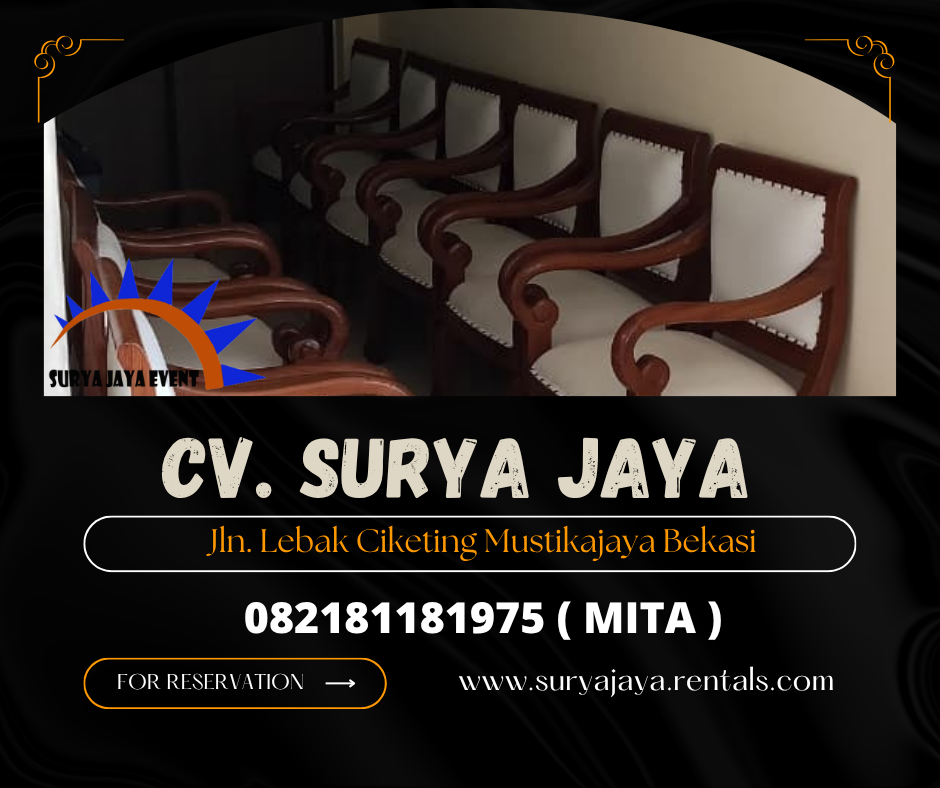 Rental Kursi Vip kayu type Jokowi Area Bogor Tangerang