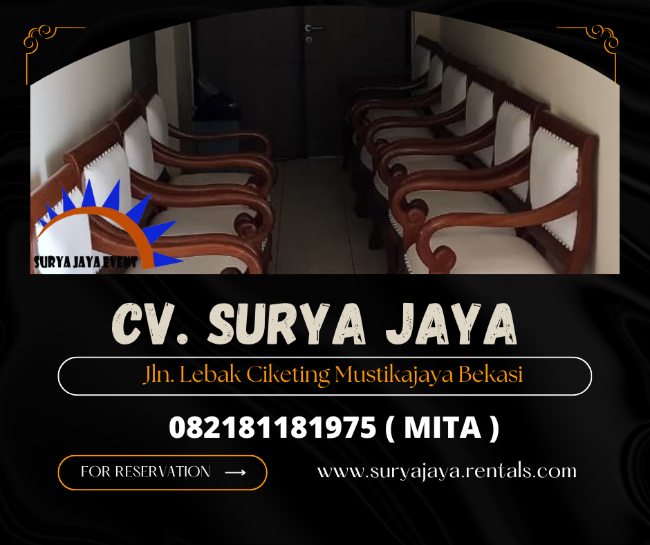 Rental Kursi Vip kayu type Jokowi Area Bogor Tangerang