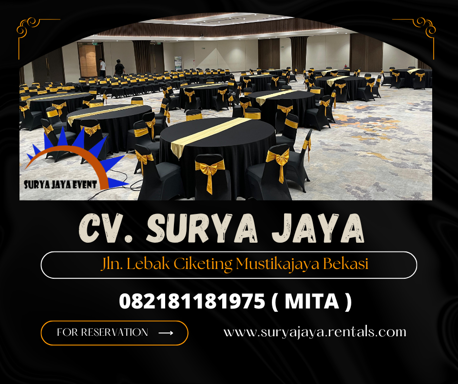 Sewa Meja Bulat D180cm Event Unika Atmajaya Jakarta 