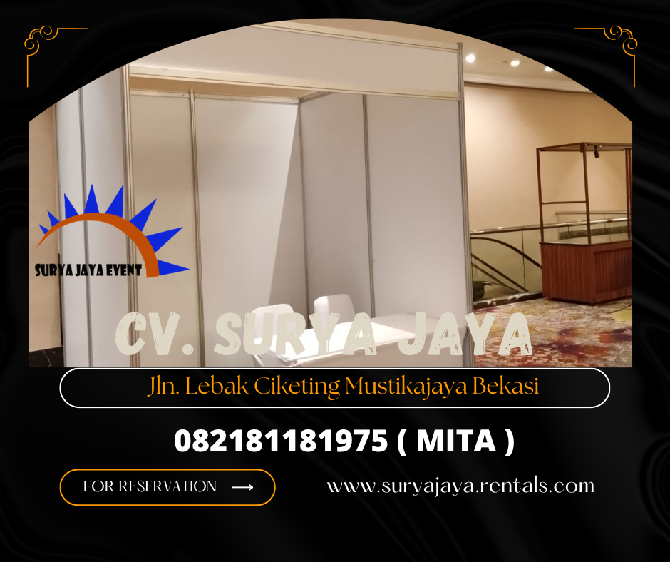 Sewa Booth Partisi Putih 2x2m Jakarta