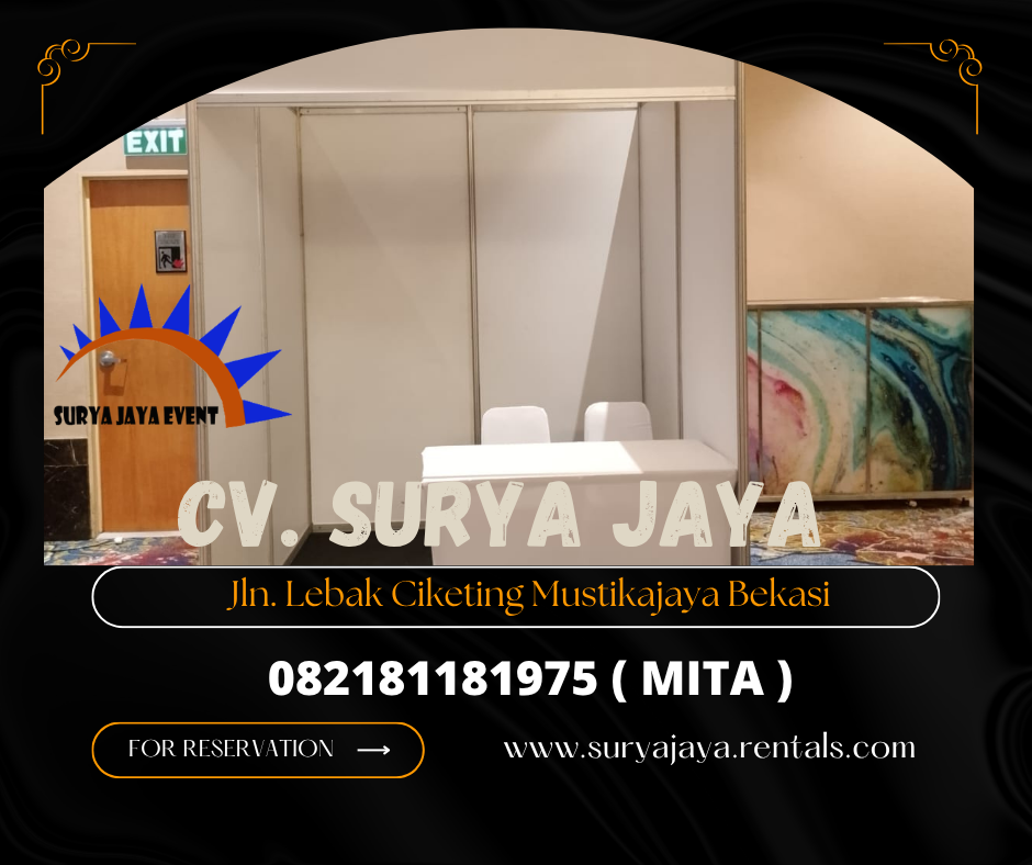 Sewa Booth Partisi Putih 2x2m Jakarta
