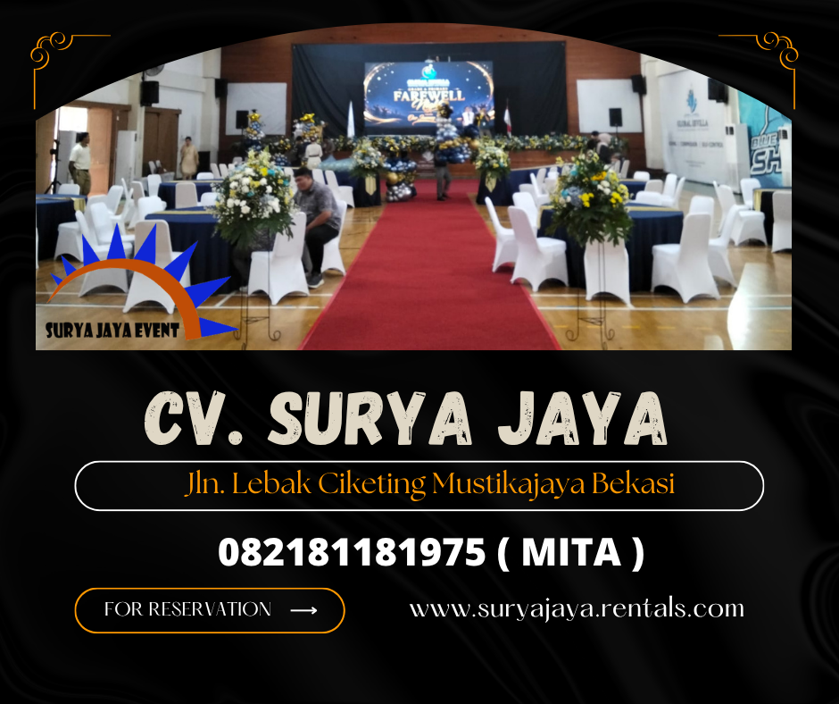 GUDANG SEWA KURSI DAN MEJA BULAT WILAYAH JAKARTA SELATAN