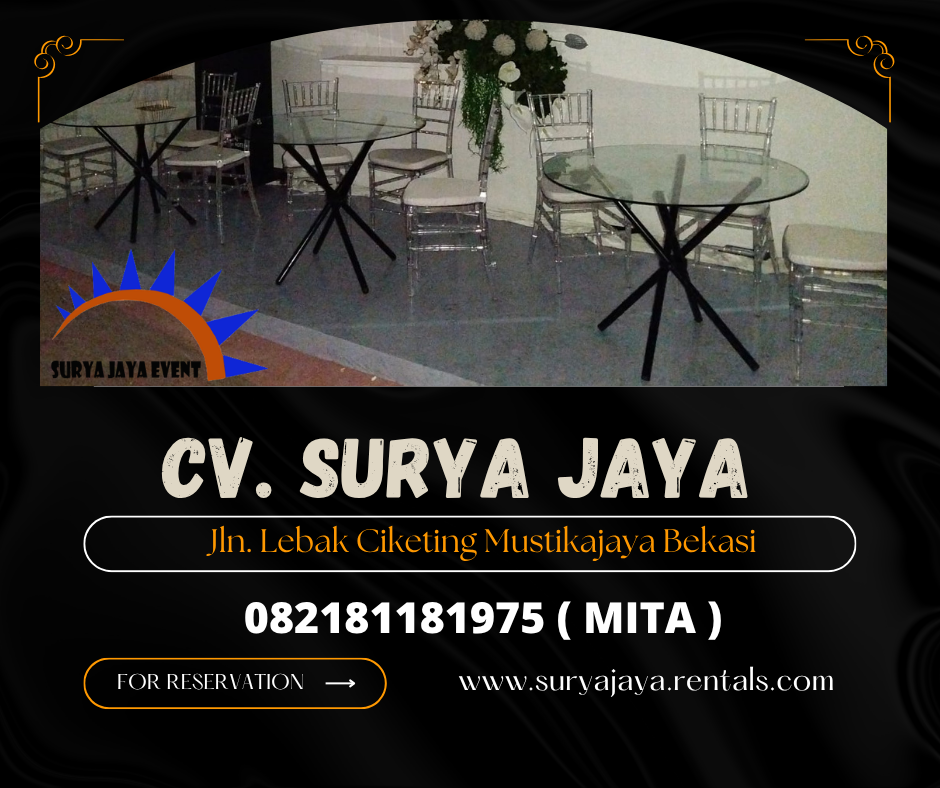 Sewa Meja Dealing Kaca Event JCC Senayan Jakpus
