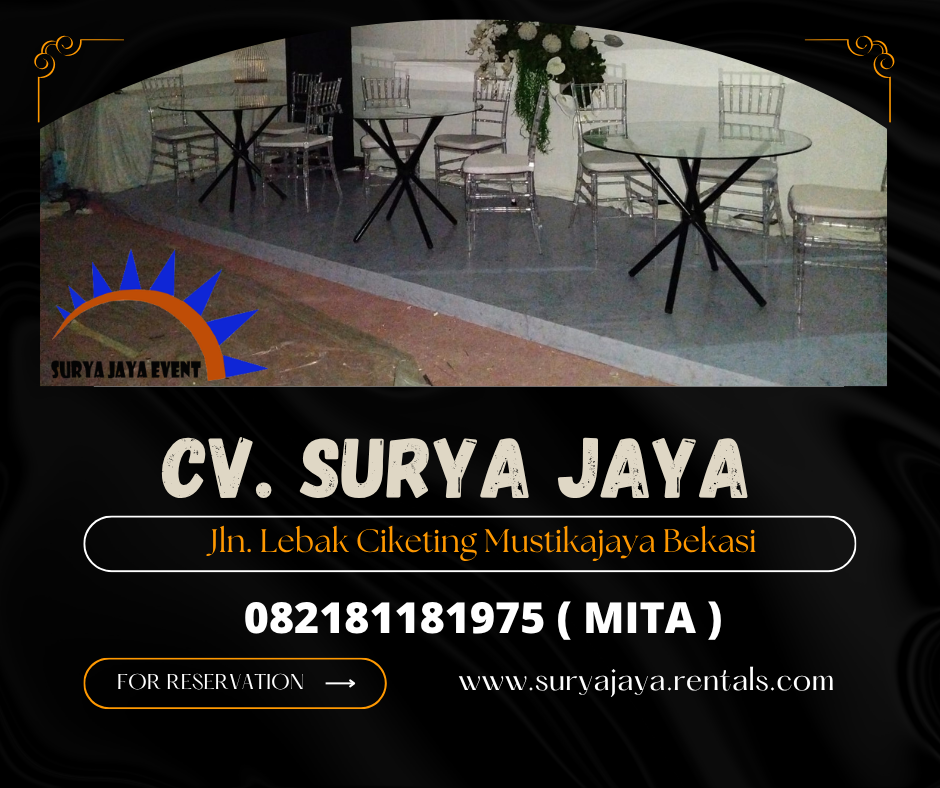 Sewa Meja Dealing Kaca Event JCC Senayan Jakpus