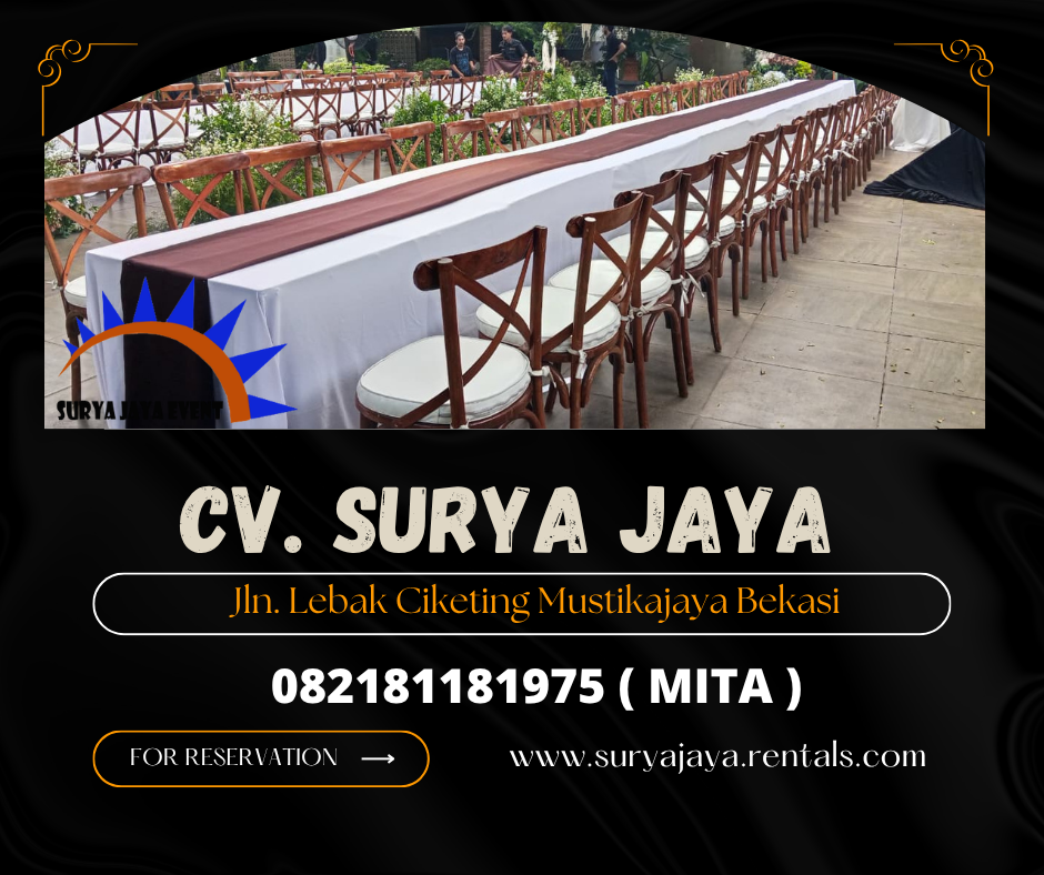 Sewa Kursi Silang Atau Cross Back Chairs Tangerang