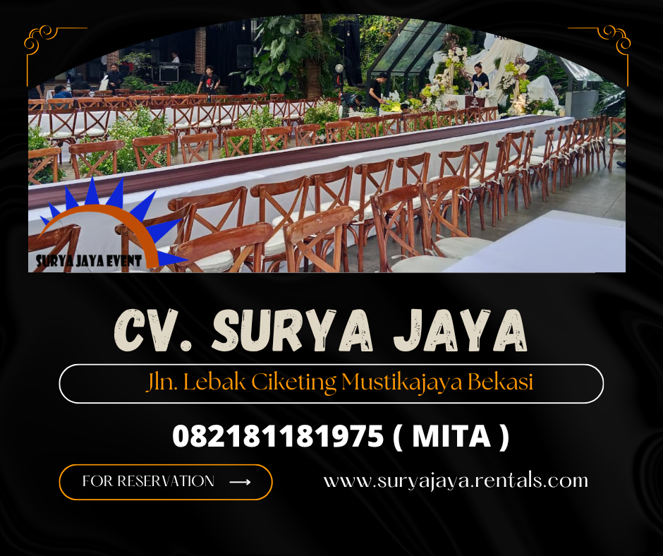Sewa Kursi Silang Atau Cross Back Chairs Tangerang