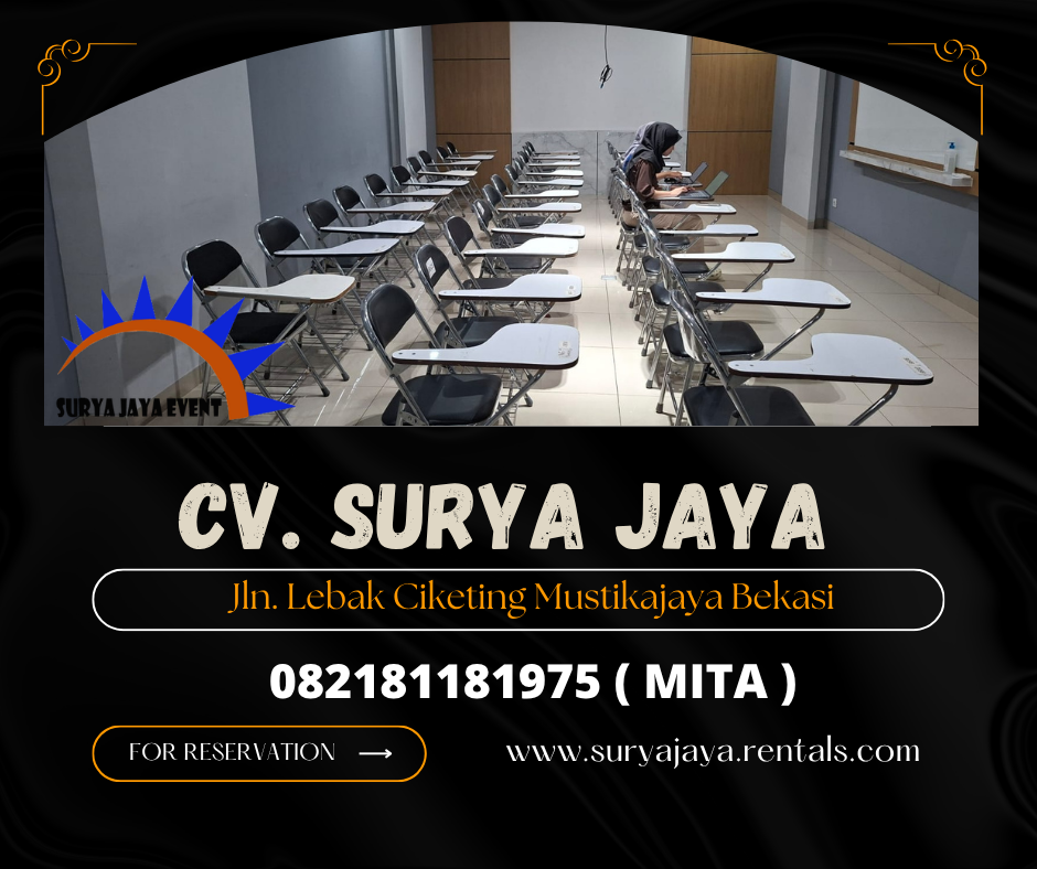 Sewa Kursi Kuliah Lipat Kerangka Stainless Stok Banyak Area Jakarta
