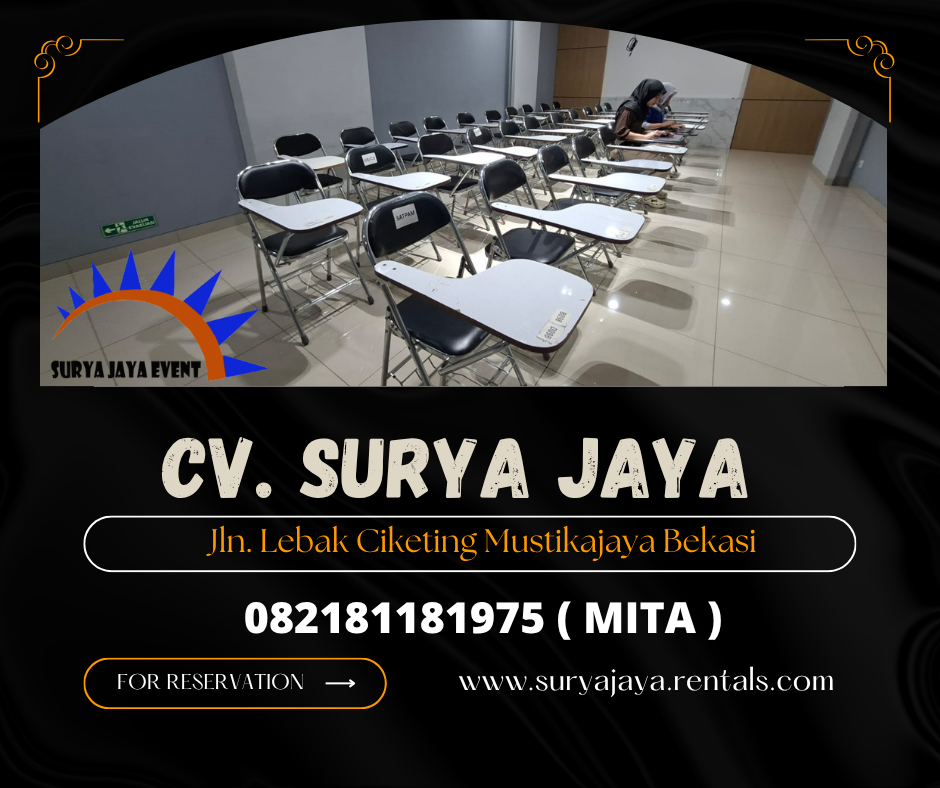 Sewa Kursi Kuliah Lipat Kerangka Stainless Stok Banyak Area Jakarta