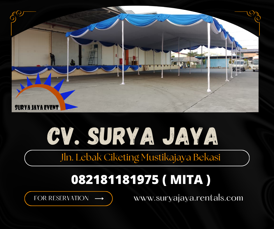 Sewa Tenda Plafon Rumbai Putih Area Medan Satria Bekasi