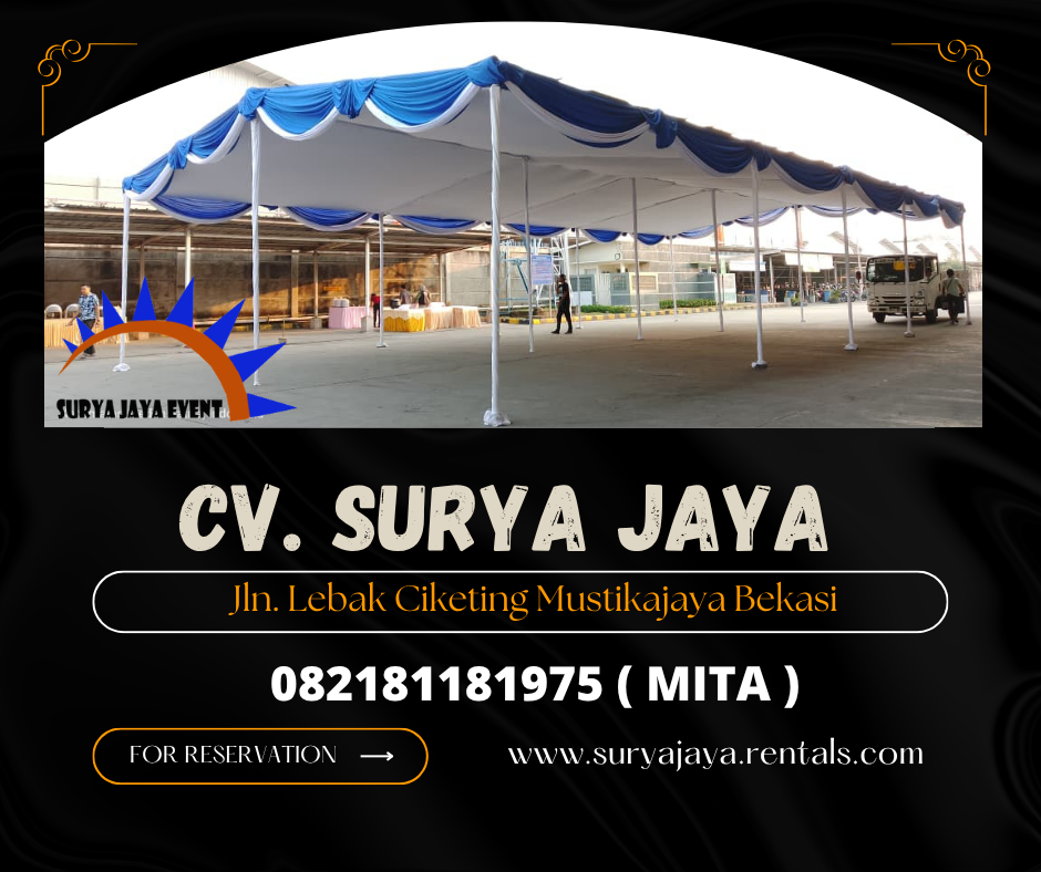 Sewa Tenda Plafon Rumbai Putih Area Medan Satria Bekasi