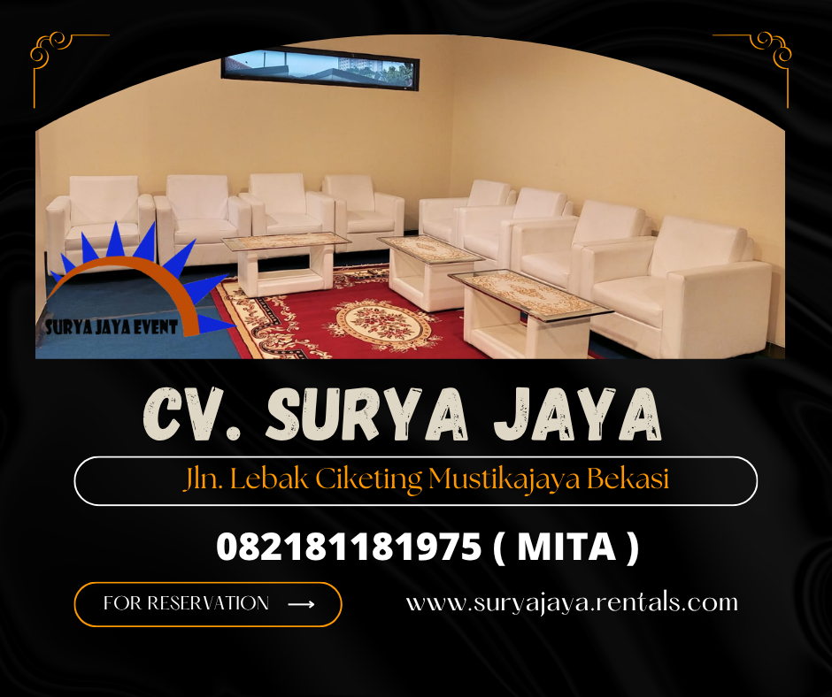 Rental Sofa Putih Type Single Model Kotak Jakarta