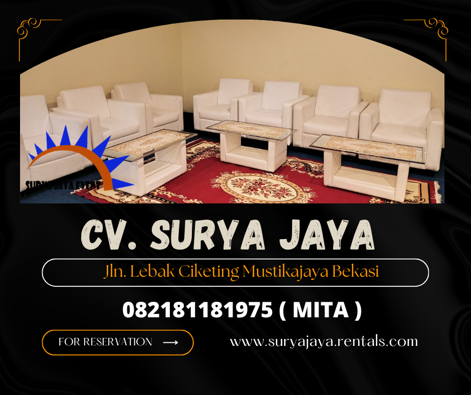 Rental Sofa Putih Type Single Model Kotak Jakarta