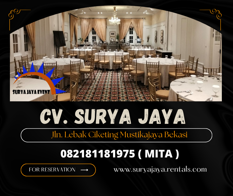 Rental gold tiffany chairs Jakarta
