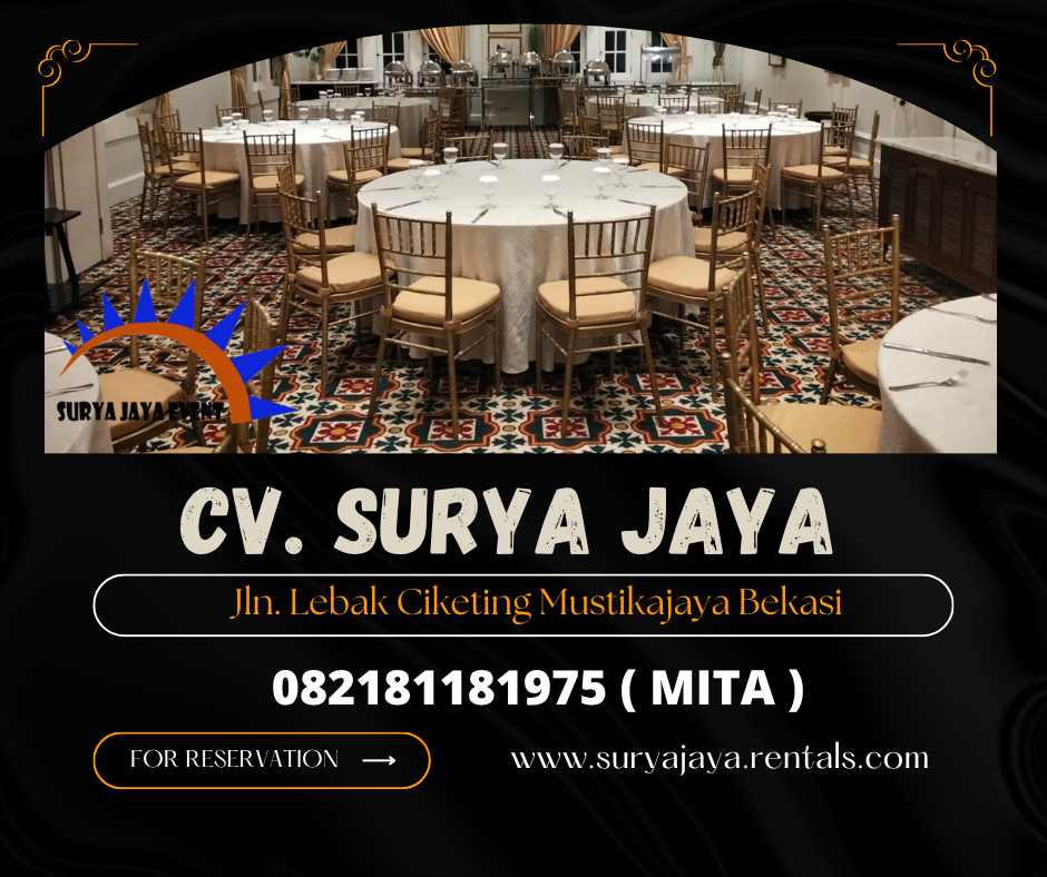 Rental gold tiffany chairs Jakarta