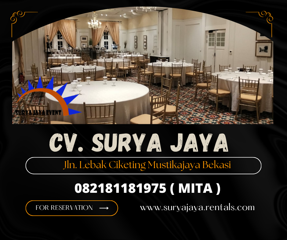 Rental gold tiffany chairs Jakarta