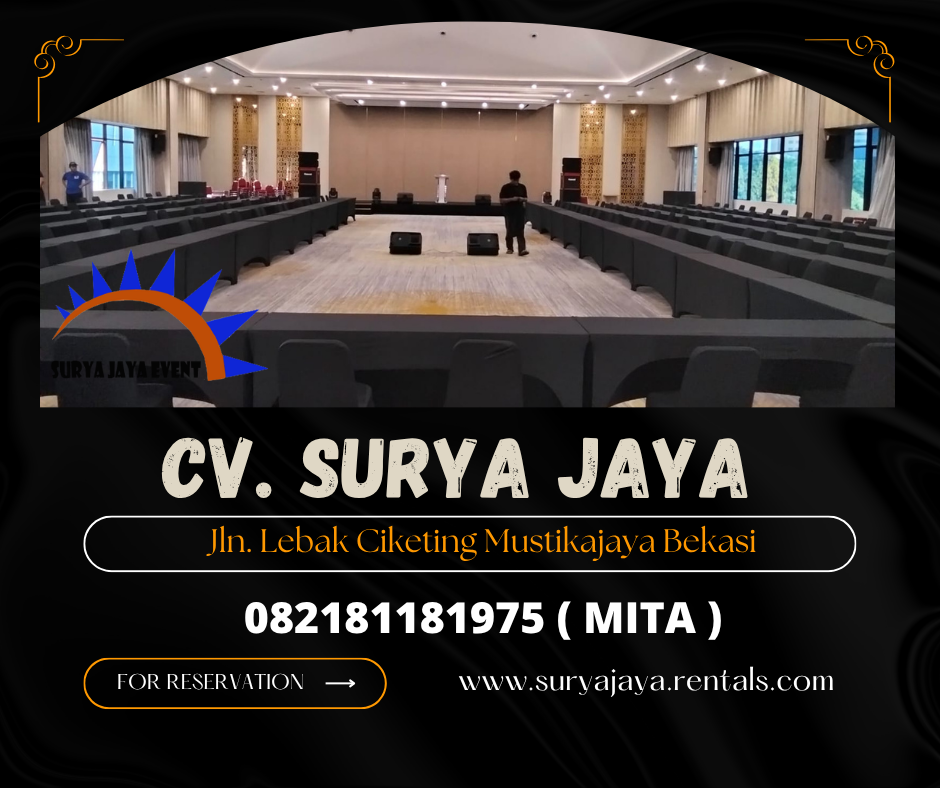 Sewa Meja IBM,Kursi Susun Cover Hitam Cipete Jakarta