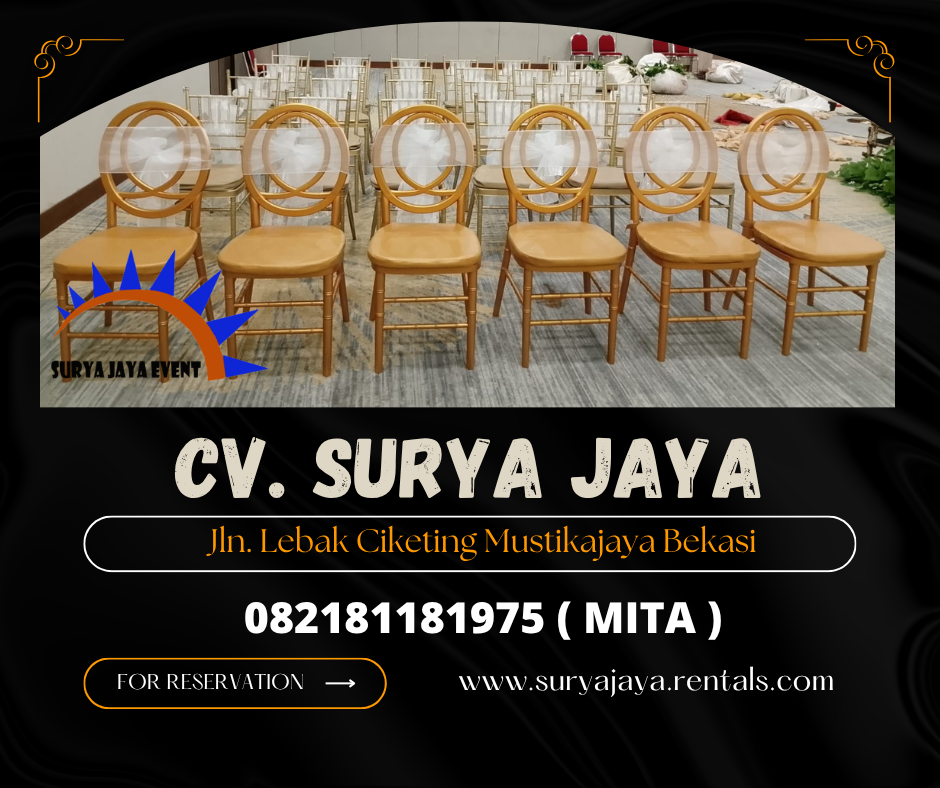 Rental Kursi VIP Olivia,Tiffany Bahan Acrylic Dan Kayu Jakarta