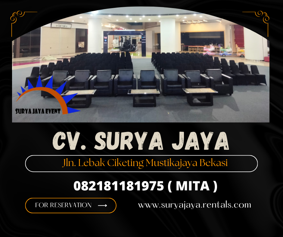 Sewa Sofa Hitam Type Single,Meja Kaca VIP Kuningan Jaksel