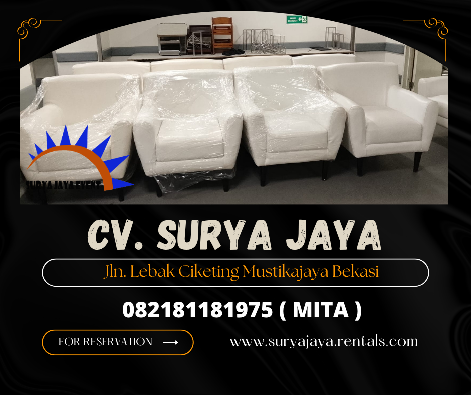 Rental Sofa Scandinavia Putih Event Hotel Fairmont Jakarta