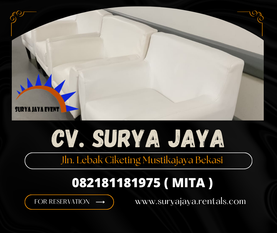 Rental Sofa Scandinavia Putih Event Hotel Fairmont Jakarta
