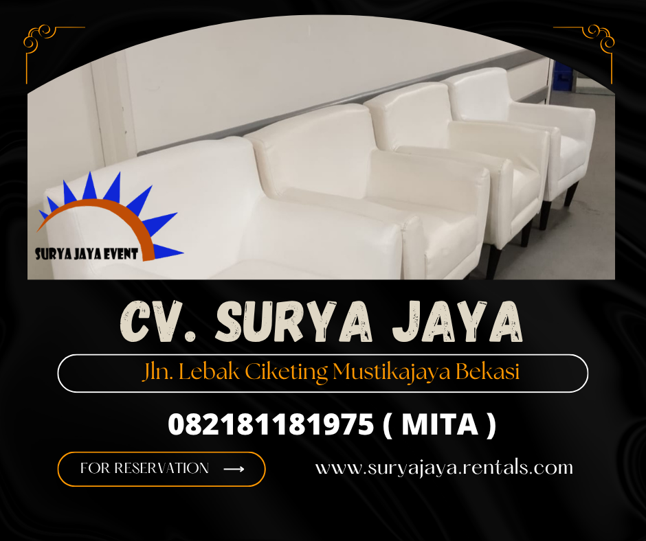 Rental Sofa Scandinavia Putih Event Hotel Fairmont Jakarta