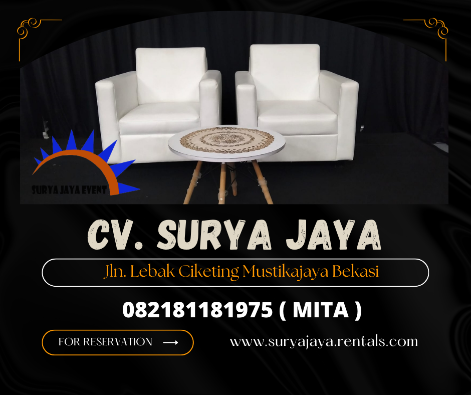Rental Sofa Single Putih,Meja Dirmy Jakarta