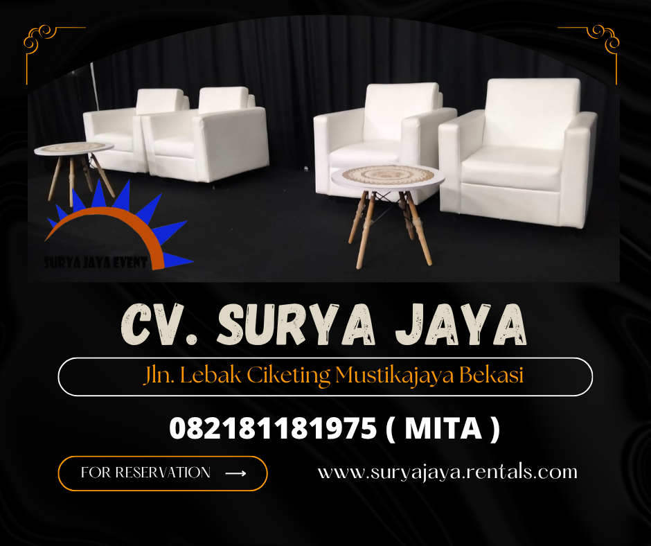 Rental Sofa Single Putih,Meja Dirmy Jakarta