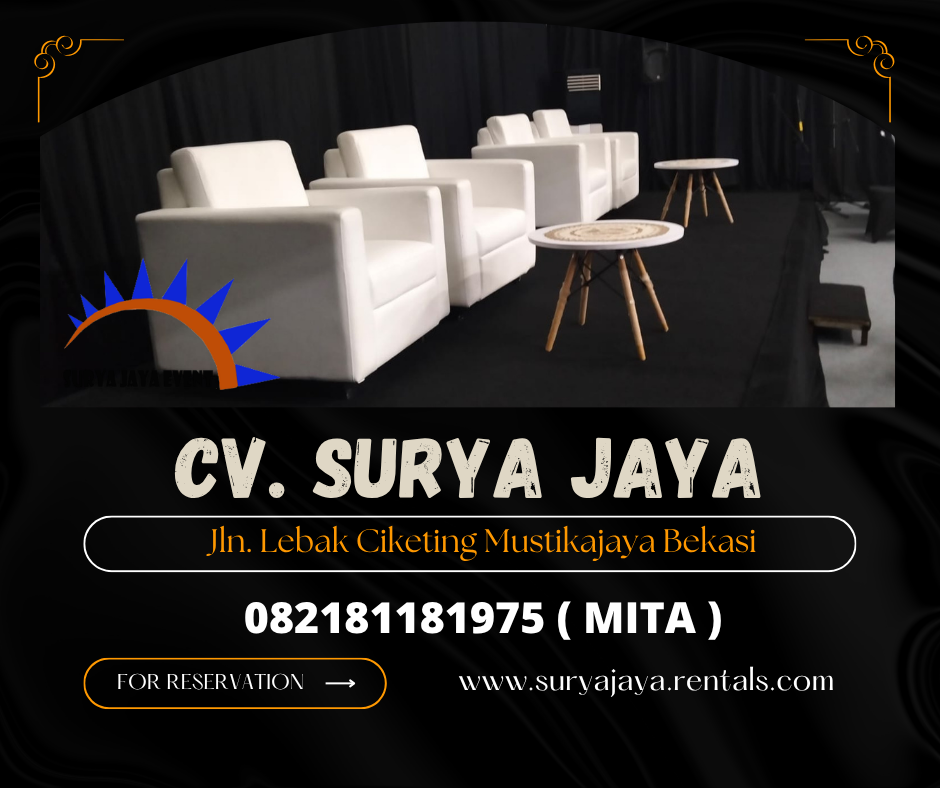 Rental Sofa Single Putih,Meja Dirmy Jakarta