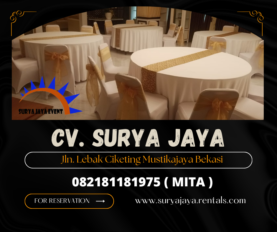 RENTAL MEJA BUNDAR COVER TERBAIK DI JAKARTA
