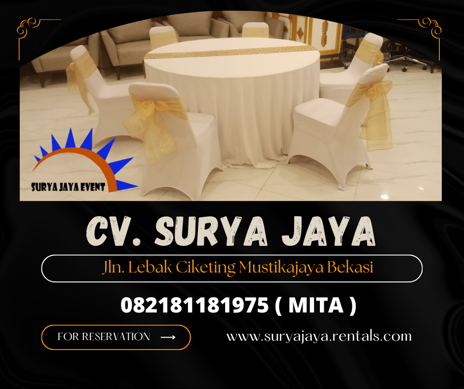 RENTAL MEJA BUNDAR COVER TERBAIK DI JAKARTA