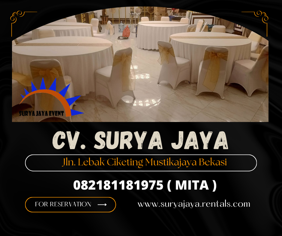 RENTAL MEJA BUNDAR COVER TERBAIK DI JAKARTA