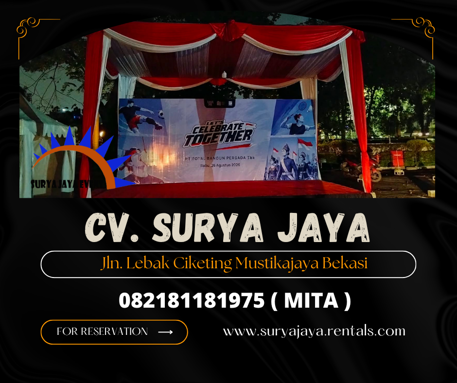 Sewa Tenda Panggung Merah Putih Jakarta 082181181975