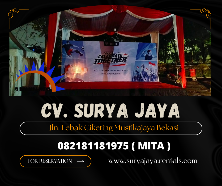 Sewa Tenda Panggung Merah Putih Jakarta 082181181975