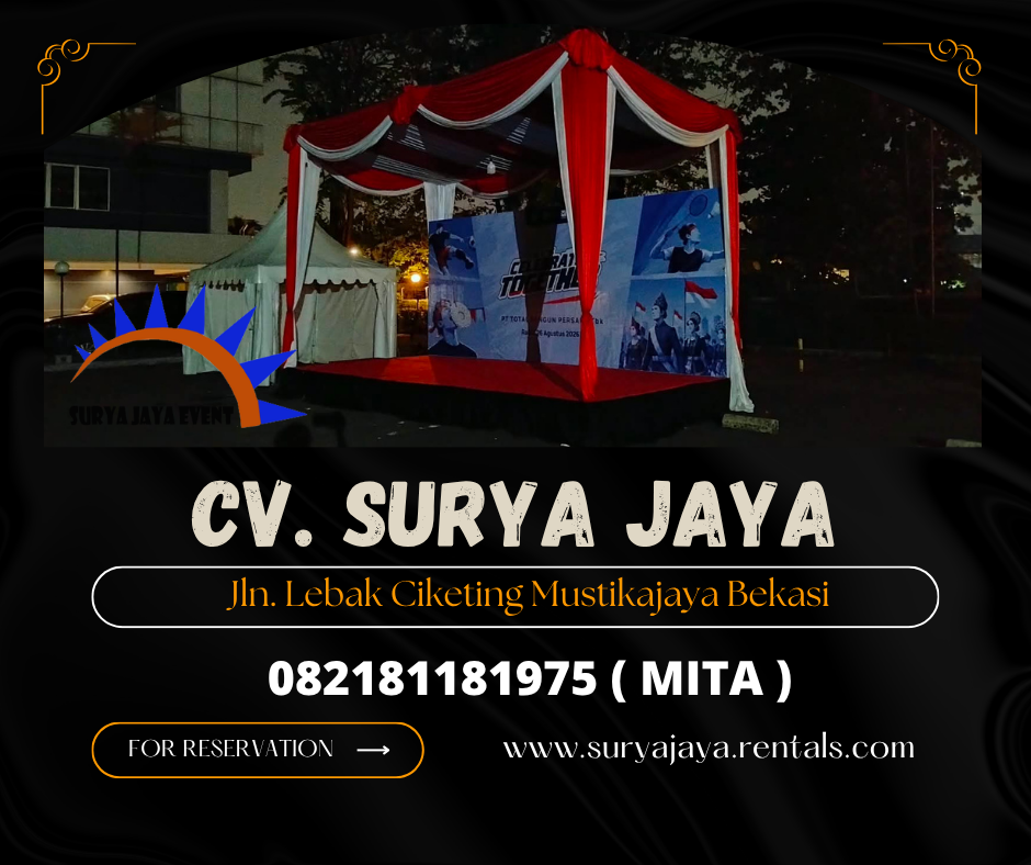 Sewa Tenda Panggung Merah Putih Jakarta 082181181975