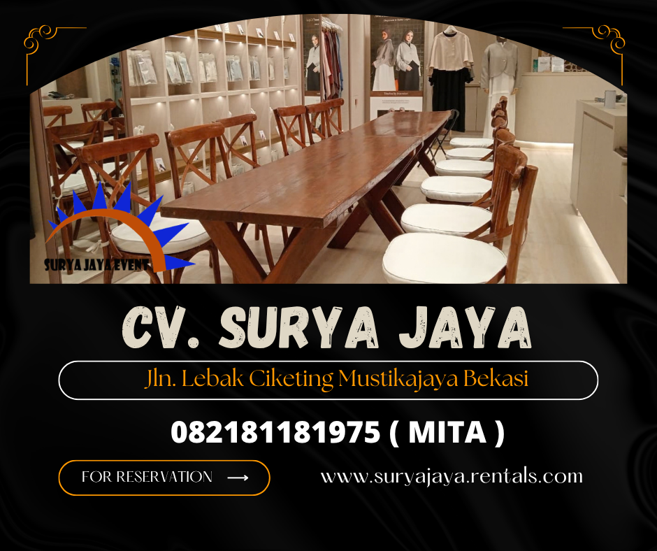 Sewa Meja taman Set Kursi Cross Back Jaksel (082181181975)