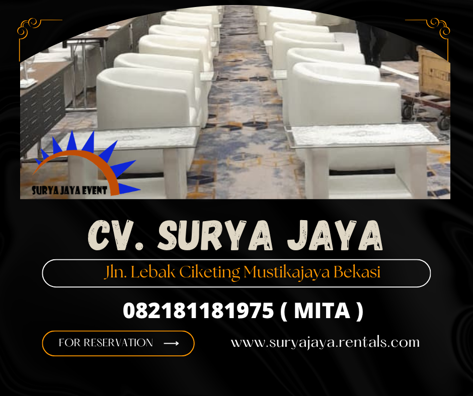 Sewa Sofa type Oval Hitam dan Putih Jakarta