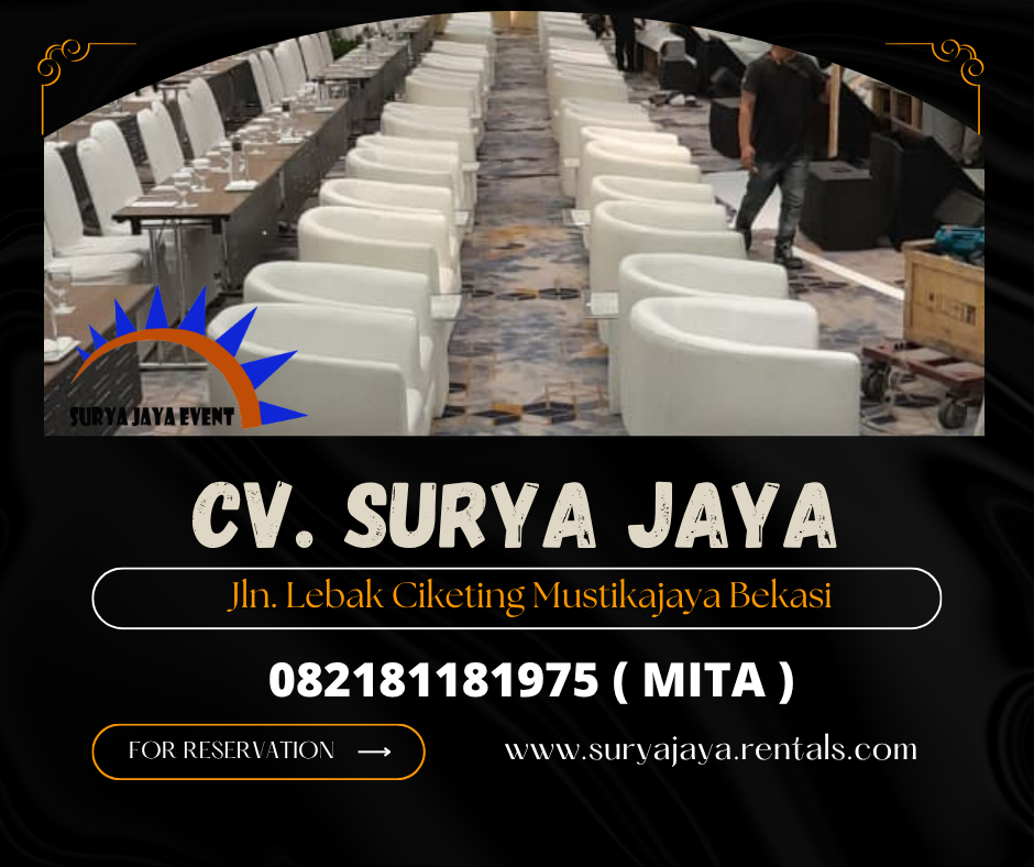 Sewa Sofa type Oval Hitam dan Putih Jakarta