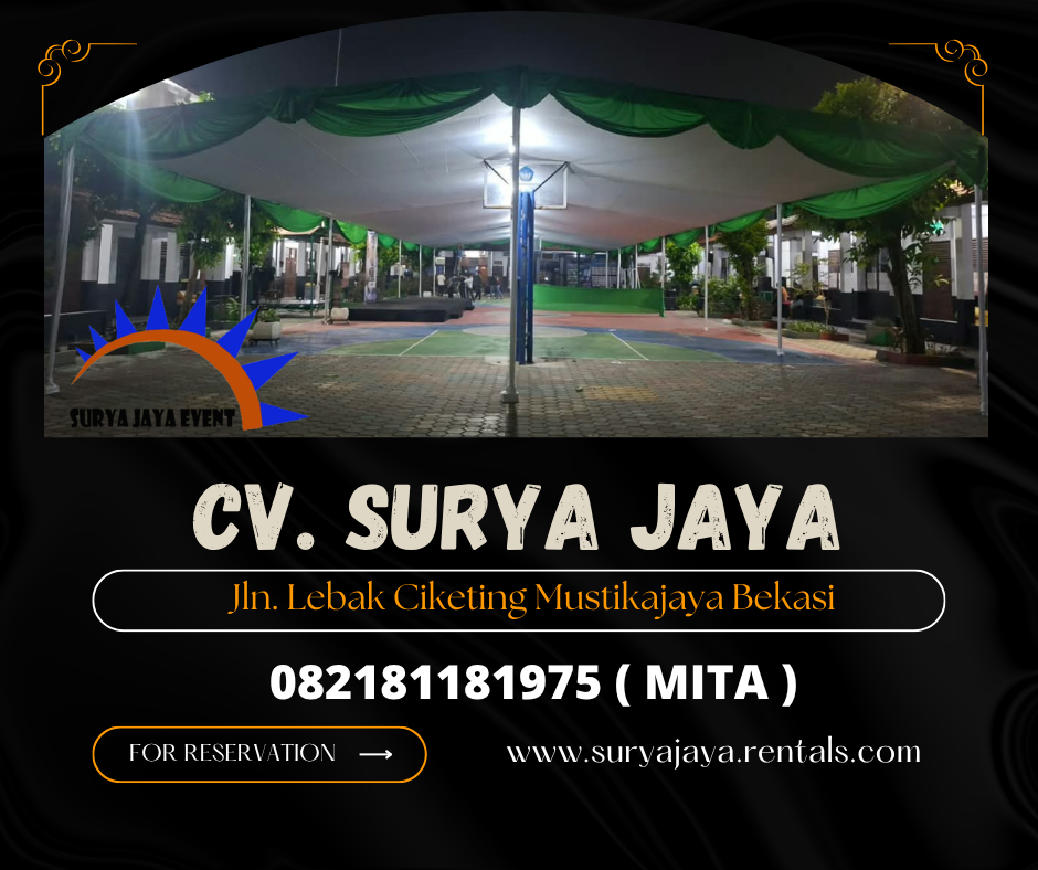 Sewa Tenda Plafon Rumbai Hijau Jakpus (082181181975)