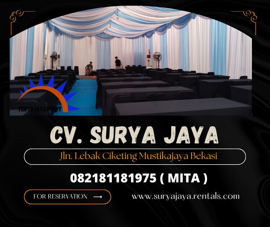 Sewa Kursi Susun Stainless,Meja Ibm Cover Hitam Jakpus (082181181975)