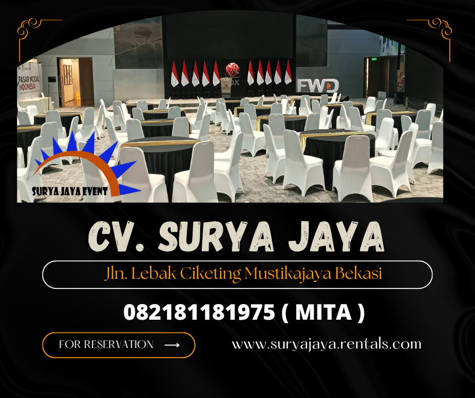 Sewa Meja Bundar Cover Hitam Jakarta  (082181181975)
