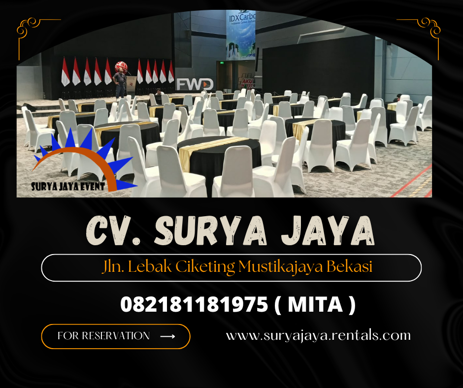 Sewa Meja Bundar Cover Hitam Jakarta  (082181181975)